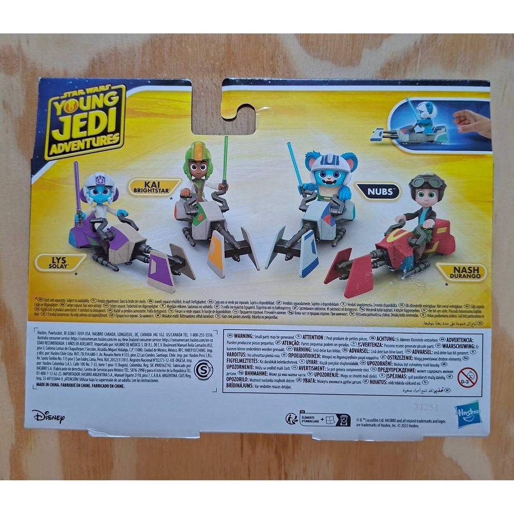 Hasbro Star Wars Young Jedi Adventures Nubs Figure & Speeder 4" Kids Blue NEW - Picture 4 of 4